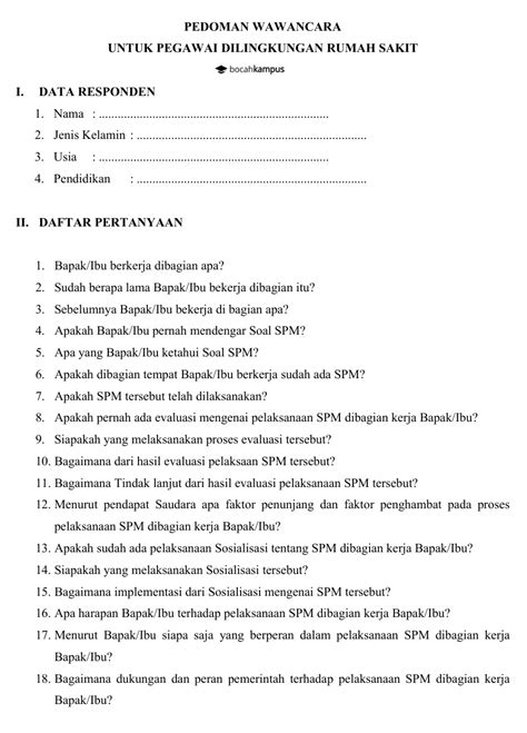 Petunjuk Membuat Daftar Pertanyaan Wawancara Siswa