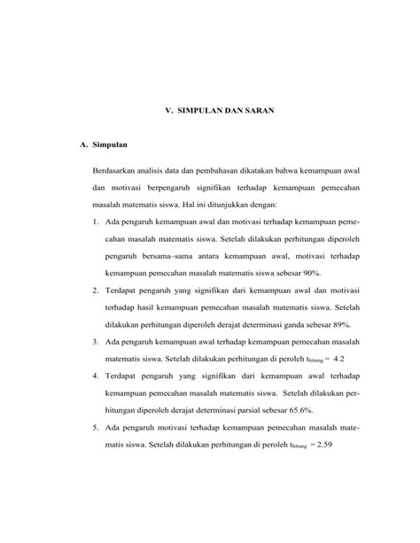 Analisis dan Simpulan