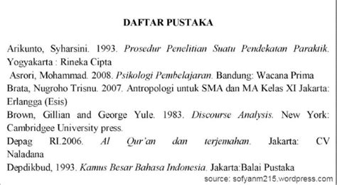 Daftar Pustaka Makalah Matematika yang Wajib