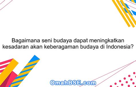 Kesadaran Seni Budaya