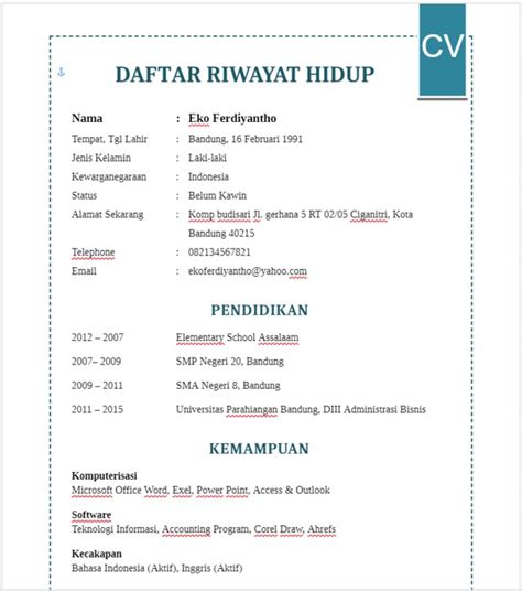 Mengapa Membuat Daftar Riwayat Hidup yang Baik dan Benar?