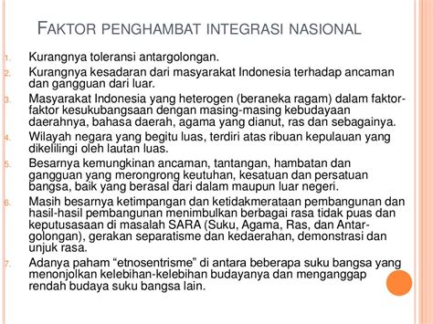 Masisalah dan Faktor-Faktor Pendukung