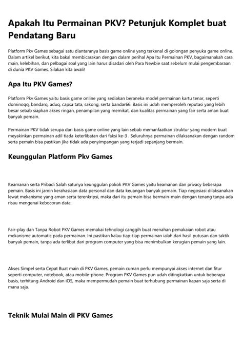 Bagaimana PKV Bekerja?