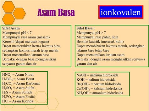 Sifat Asam dan Basa