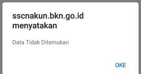 Karena Apa Data SSCN Tidak Ditemukan?