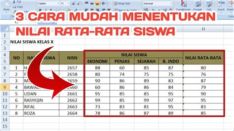 Cara Menghitung Nilai Siswa SMP