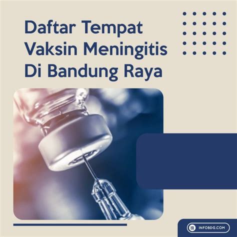 Daftar Vaksin Meningitis Online Bandung