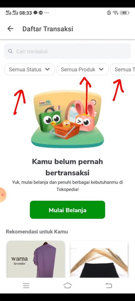 Kekurangan Melihat Daftar Transaksi Pembelian Di Tokopedia